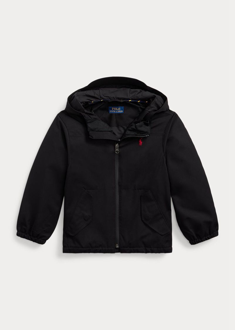 ラルフ ローレン ジャケット ボーイ 黒 1.5-6 年 P-layer 1 撥水剤 フード付き RZEXT0396